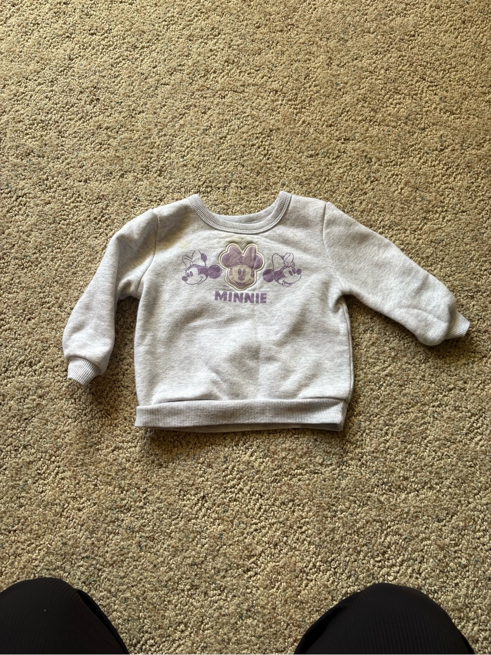 🩷 6 for $20 🩷 Disney Gray Sweatshirt with Purple Minnie Graphic